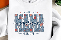 Floral American Mama 4th of July 1776 Product Image 3