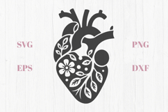 Heart with flowers SVG Product Image 1