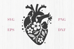 Heart with flowers SVG Product Image 1