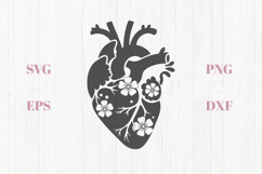 Heart with spring flowers SVG Product Image 1
