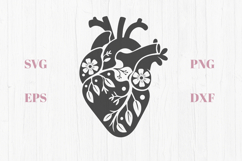 Heart with spring blossoms SVG Product Image 1