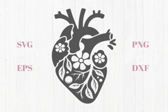Heart Spring blossoms SVG Product Image 1