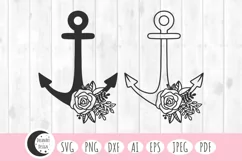 floral anchor svg