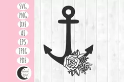 floral anchor svg