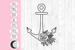 floral anchor svg