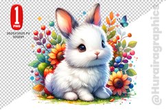 Floral Animal Clipart - PNG File Product Image 1