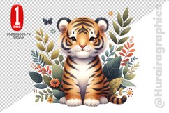 Floral Animal Clipart - PNG File Product Image 1