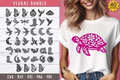 Floral Animal Silhouette SVG Bundle