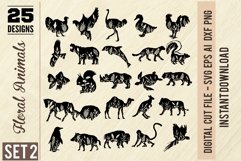 Floral Animals 2 - BUNDLE 25 SVG - Cut Files bundle Product Image 2