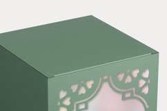 Floral Arabesque Window Cuttable Cube Gift Box SVG Template