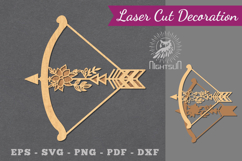 Floral Arrow Laser Cut Decoration Product Image 1
