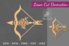 Floral Arrow Laser Cut Decoration Product Image 1