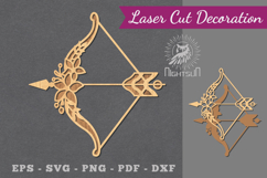 Floral Arrow Laser Cut Decoration Product Image 1