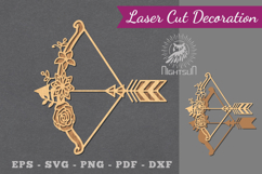 Floral Arrow Laser Cut Decoration Product Image 1