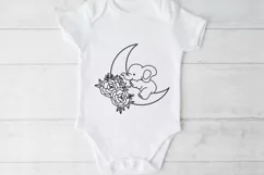 floral baby elephant svg