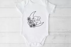 floral baby elephant svg