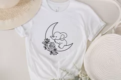 floral baby elephant svg