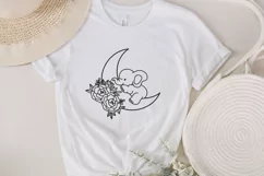 floral baby elephant svg