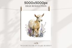 Floral Baby Goat Farm Animals Clipart PNG Scrapbooking Image Nursery Watercolor  Transparent Print invitation shirt designs sublimation kids printable digital watercolor baby Goat floral, flowers wreath clipart, sublimation nursery drawing, farm animals