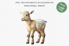 Floral Baby Goat Farm Animals Clipart PNG Scrapbooking Image Nursery Watercolor  Transparent Print invitation shirt designs sublimation kids printable digital watercolor baby Goat floral, flowers wreath clipart, sublimation nursery drawing, farm animals