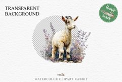 Floral Baby Goat Farm Animals Clipart PNG Scrapbooking Image Nursery Watercolor  Transparent Print invitation shirt designs sublimation kids printable digital watercolor baby Goat floral, flowers wreath clipart, sublimation nursery drawing, farm animals