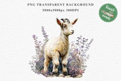 Floral Baby Goat Farm Animals Clipart PNG Scrapbooking Image Nursery Watercolor  Transparent Print invitation shirt designs sublimation kids printable digital watercolor baby Goat floral, flowers wreath clipart, sublimation nursery drawing, farm animals