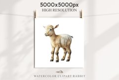 Floral Baby Goat Farm Animals Clipart PNG Scrapbooking Image Nursery Watercolor  Transparent Print invitation shirt designs sublimation kids printable digital watercolor baby Goat floral, flowers wreath clipart, sublimation nursery drawing, farm animals