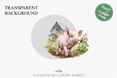 Floral Baby Goat Farm Animals Clipart PNG Scrapbooking Image Nursery Watercolor  Transparent Print  shirt designs sublimation kids printable nursery wall art watercolor baby Pig floral, flowers wreath clipart, sublimation nursery drawing, farm animals lif