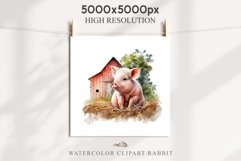 Floral Baby Goat Farm Animals Clipart PNG Scrapbooking Image Nursery Watercolor  Transparent Print  shirt designs sublimation kids printable nursery wall art watercolor baby Pig floral, flowers wreath clipart, sublimation nursery drawing, farm animals lif