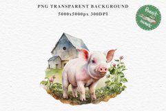 Floral Baby Goat Farm Animals Clipart PNG Scrapbooking Image Nursery Watercolor  Transparent Print  shirt designs sublimation kids printable nursery wall art watercolor baby Pig floral, flowers wreath clipart, sublimation nursery drawing, farm animals lif