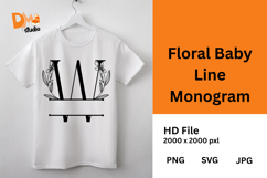 Floral Baby Line Monogram Product Image 1