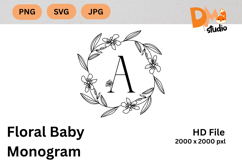 Floral Baby Monogram Product Image 1