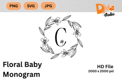 Floral Baby Monogram Product Image 1