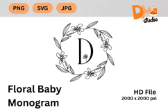 Floral Baby Monogram Product Image 1