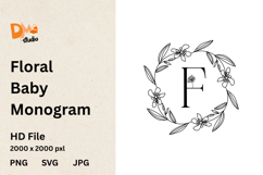 Floral Baby Monogram Product Image 1