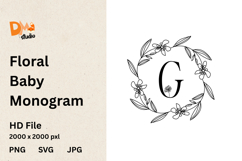 Floral Baby Monogram Product Image 1