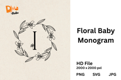 Floral Baby Monogram Product Image 1
