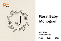 Floral Baby Monogram Product Image 1