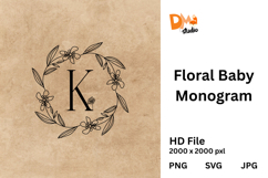 Floral Baby Monogram Product Image 1