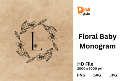 Floral Baby Monogram Product Image 1