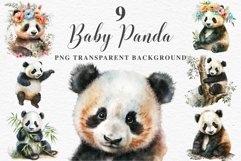 watercolor floral baby Panda, scrapbooking clipart, sublimation nursery drawing, forest animals Floral Baby Panda Animals Clipart PNG Scrapbooking Nursery art Image Watercolor  Transparent Print invitation shirt designs sublimation kids printable digital