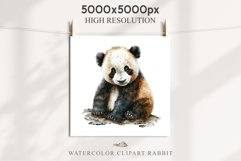 Floral Baby Panda Animals Clipart PNG Scrapbooking Nursery art Image Watercolor  Transparent Print invitation shirt designs sublimation kids printable digital watercolor floral baby Panda, scrapbooking clipart, sublimation nursery drawing, forest animals