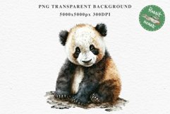 Floral Baby Panda Animals Clipart PNG Scrapbooking Nursery art Image Watercolor  Transparent Print invitation shirt designs sublimation kids printable digital watercolor floral baby Panda, scrapbooking clipart, sublimation nursery drawing, forest animals