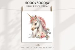 Floral Baby Unicorn Magic Fantasy Fairytales Clipart PNG Art Transparent Print for invitation t-shirt designs sublimation nursery wall kids printable digital watercolor Floral baby Unicorn png, flowers, magic fantasy clipart, fairytales rainbow colorful