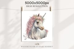 Floral Baby Unicorn Magic Fantasy Fairytales Clipart PNG Art Transparent Print for invitation t-shirt designs sublimation nursery wall kids printable digital watercolor Floral baby Unicorn png, flowers, magic fantasy clipart, fairytales rainbow colorful