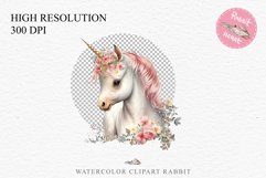 watercolor Floral baby Unicorn png, flowers, magic fantasy clipart, fairytales rainbow colorful Floral Baby Unicorn Magic Fantasy Fairytales Clipart PNG Art Transparent Print for invitation t-shirt designs sublimation nursery wall kids printable digital