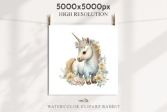 Floral Baby Unicorn Magic Fantasy Fairytales Clipart PNG Art Transparent Print for invitation t-shirt designs sublimation nursery wall kids printable digital watercolor Floral baby Unicorn png, flowers, magic fantasy clipart, fairytales rainbow colorful