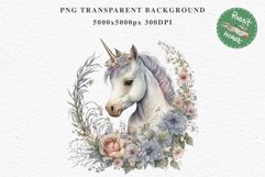 Floral Baby Unicorn Magic Fantasy Fairytales Clipart PNG Art Transparent Print for invitation t-shirt designs sublimation nursery wall kids printable digital watercolor Floral baby Unicorn png, flowers, magic fantasy clipart, fairytales rainbow colorful