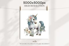 Floral Baby Unicorn Magic Fantasy Fairytales Clipart PNG Art Transparent Print for invitation t-shirt designs sublimation nursery wall kids printable digital watercolor Floral baby Unicorn png, flowers, magic fantasy clipart, fairytales rainbow colorful