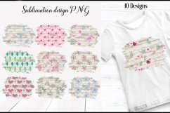 Boho Floral Background Sublimation | Wood Backsplash Bundle Product Image 1